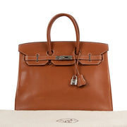 Hermès Birkin 35 Fauve Barenia Palladium Hardware