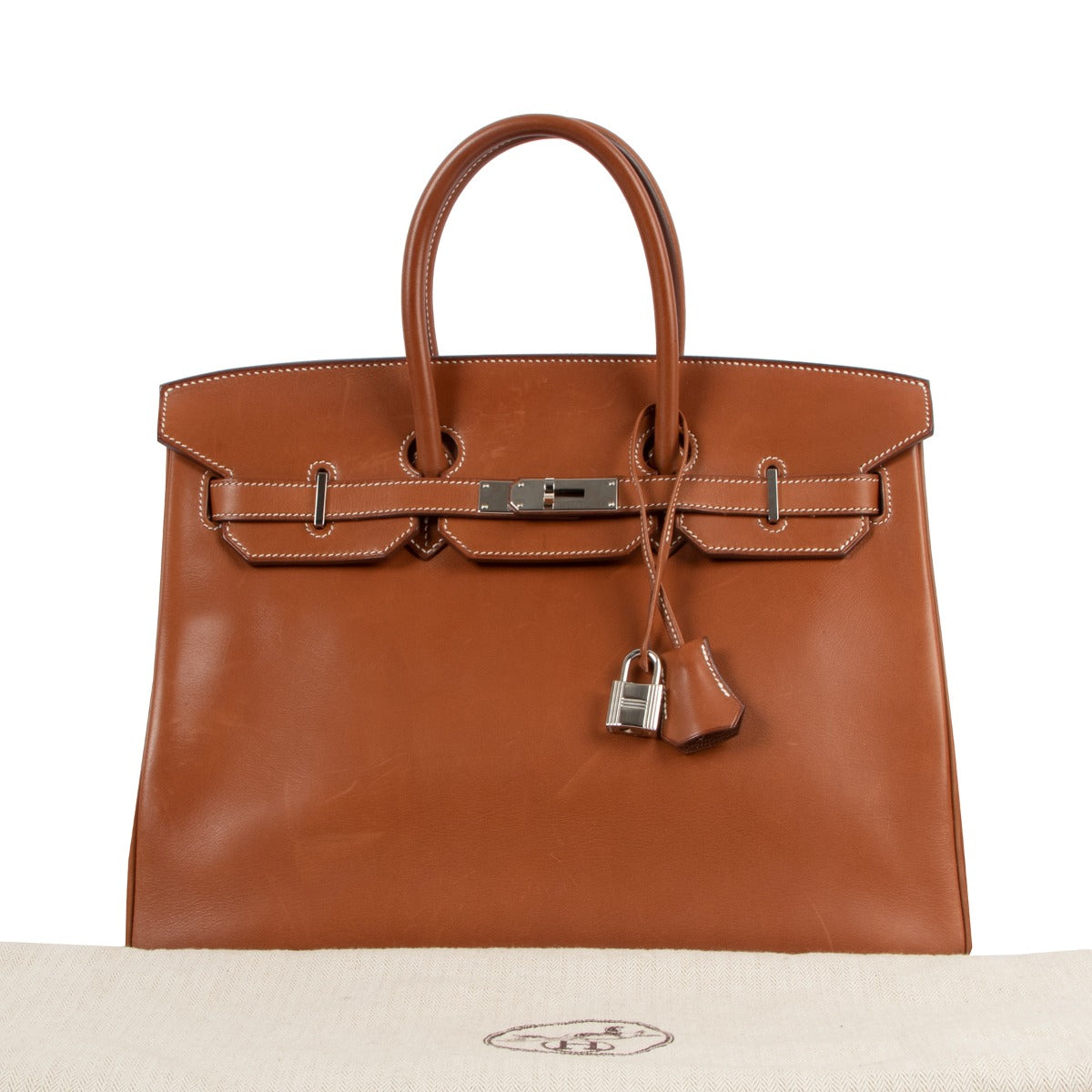 Hermès Birkin 35 Fauve Barenia Palladium Hardware