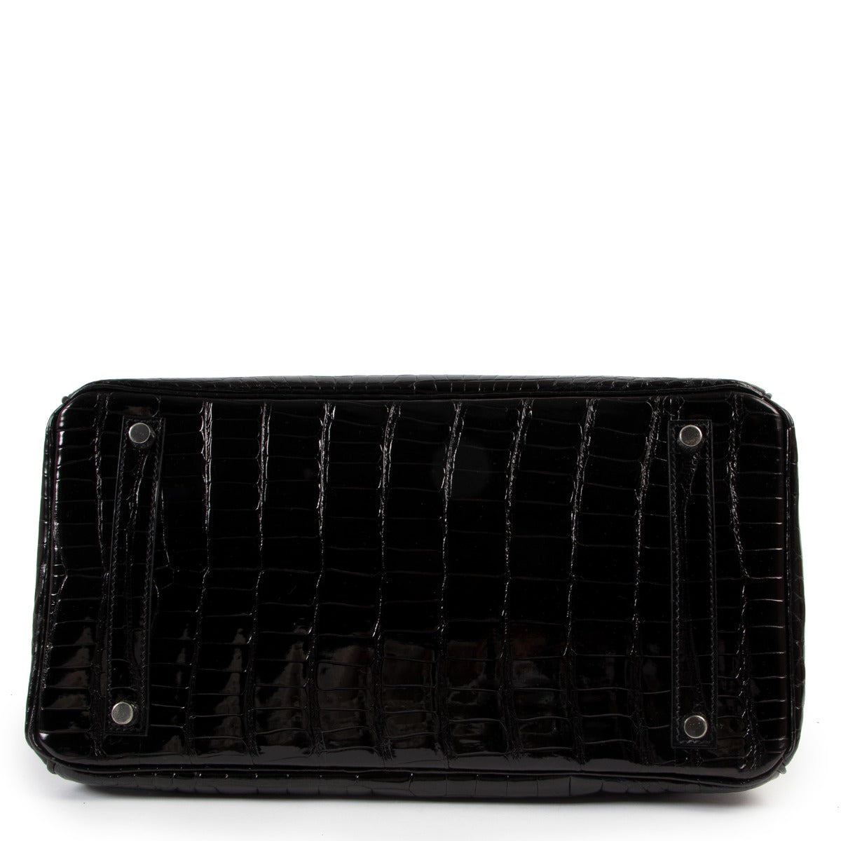hermes black shiny birkin crocodile lisse porosus