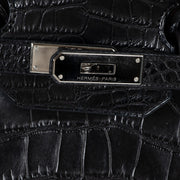 hermes birkin 35 black matte mat matt alligator palladium hardware