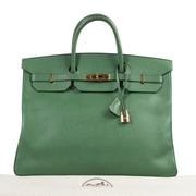 shop safe online Hermes Epsom Bengale Green Birkin 40 GHW