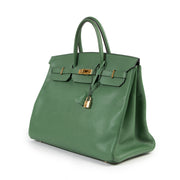 koop veilig online Hermes Epsom Bengale Green Birkin 40 GHW