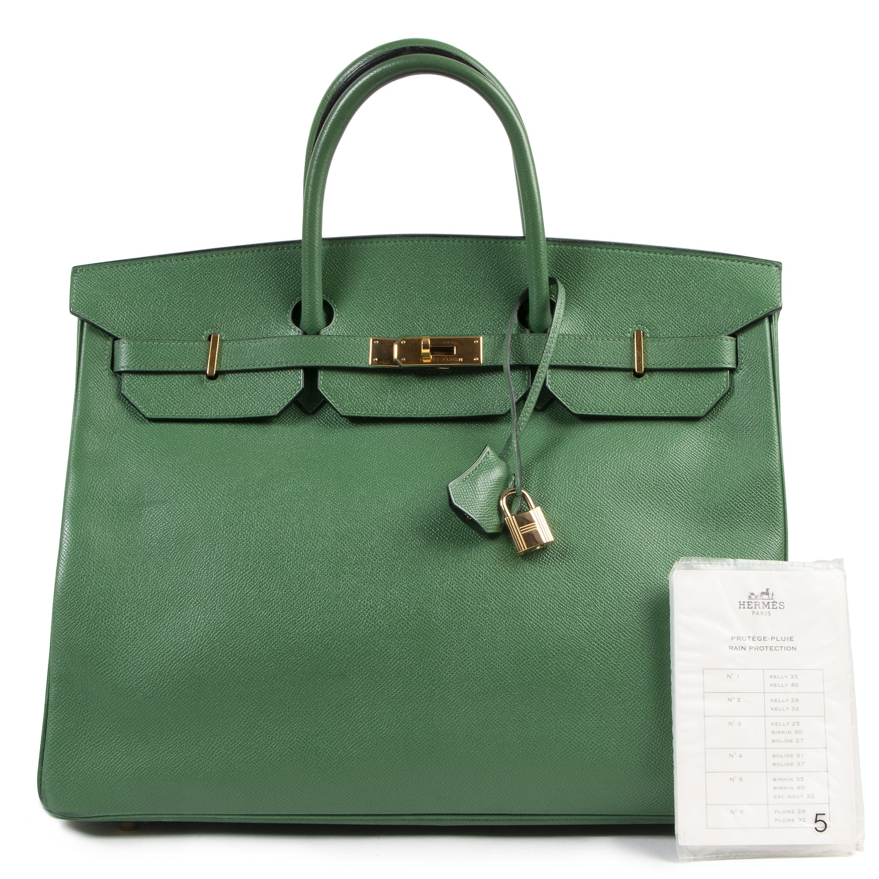 Hermes Epsom Bengale Green Birkin 40 GHW