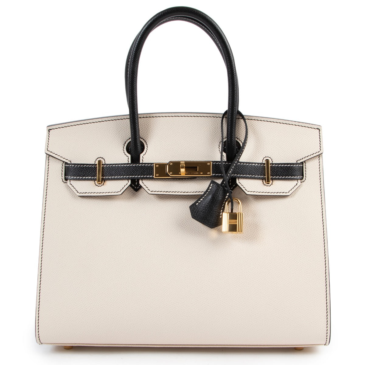 Hermès Birkin 30cm HSS Craie With Black Epsom Sellier GHW Sellier