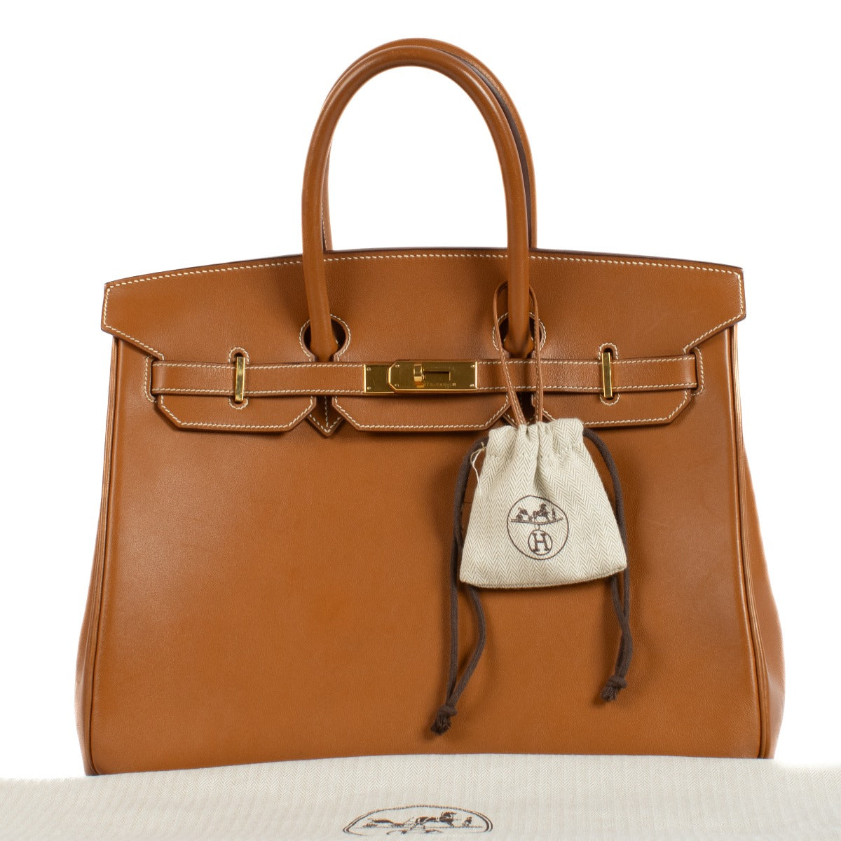 Shop vintage second hand designer luxury Hermès Birkin 35 Gold Gulliver GHW