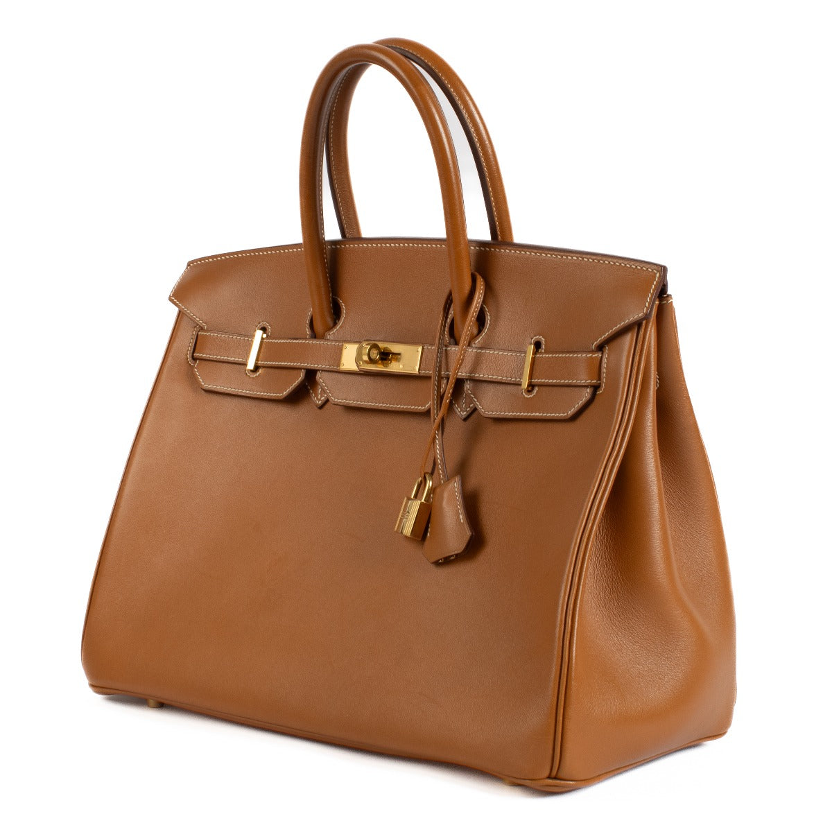 Shop vintage second hand designer luxury Hermès Birkin 35 Gold Gulliver GHW