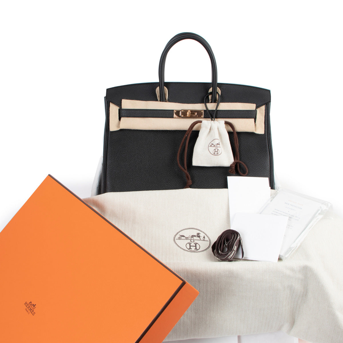 Hermès Birkin 35 Black Togo ROSE GHW