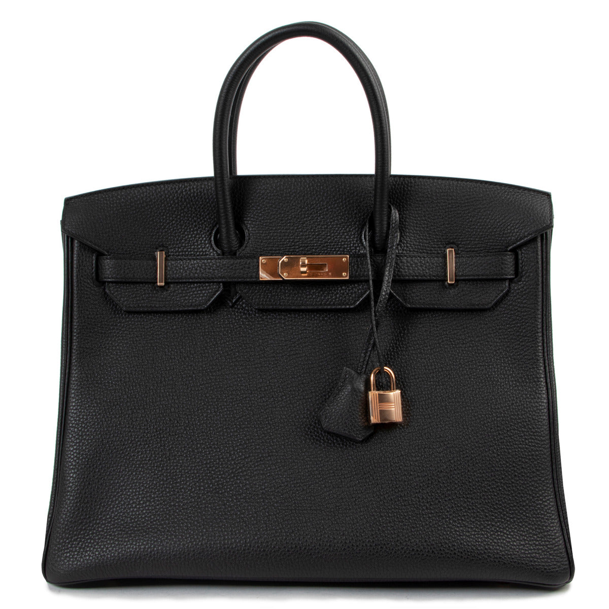 Hermès Birkin 35 Black Togo ROSE GHW