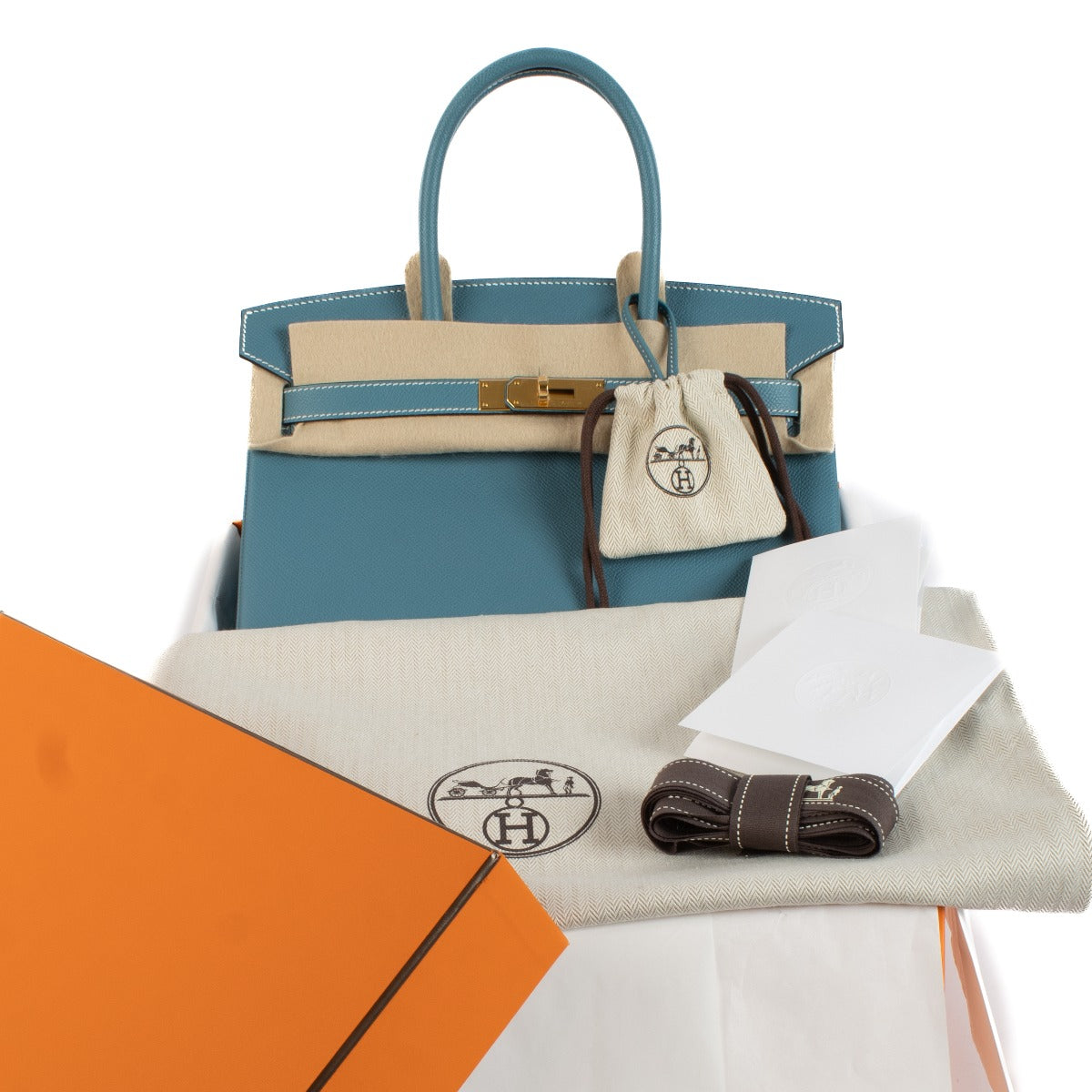 Hermès Birkin 30 New Bleu Jean Epsom Gold Hardware