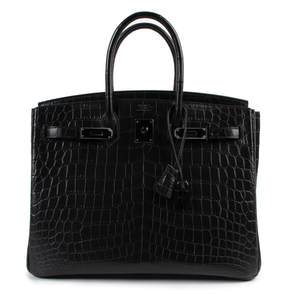 Hermès Birkin 35 So Black Niloticus Mat