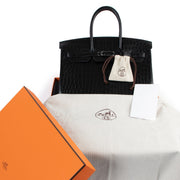 skip the waiting list shop safe Hermes *LIMITED* Birkin 35 So Black Matte Niloticus Crocodile