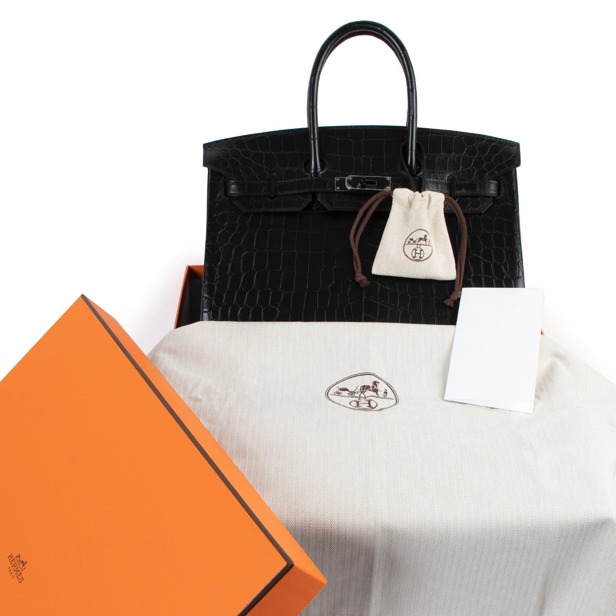 skip the waiting list shop safe Hermes *LIMITED* Birkin 35 So Black Matte Niloticus Crocodile