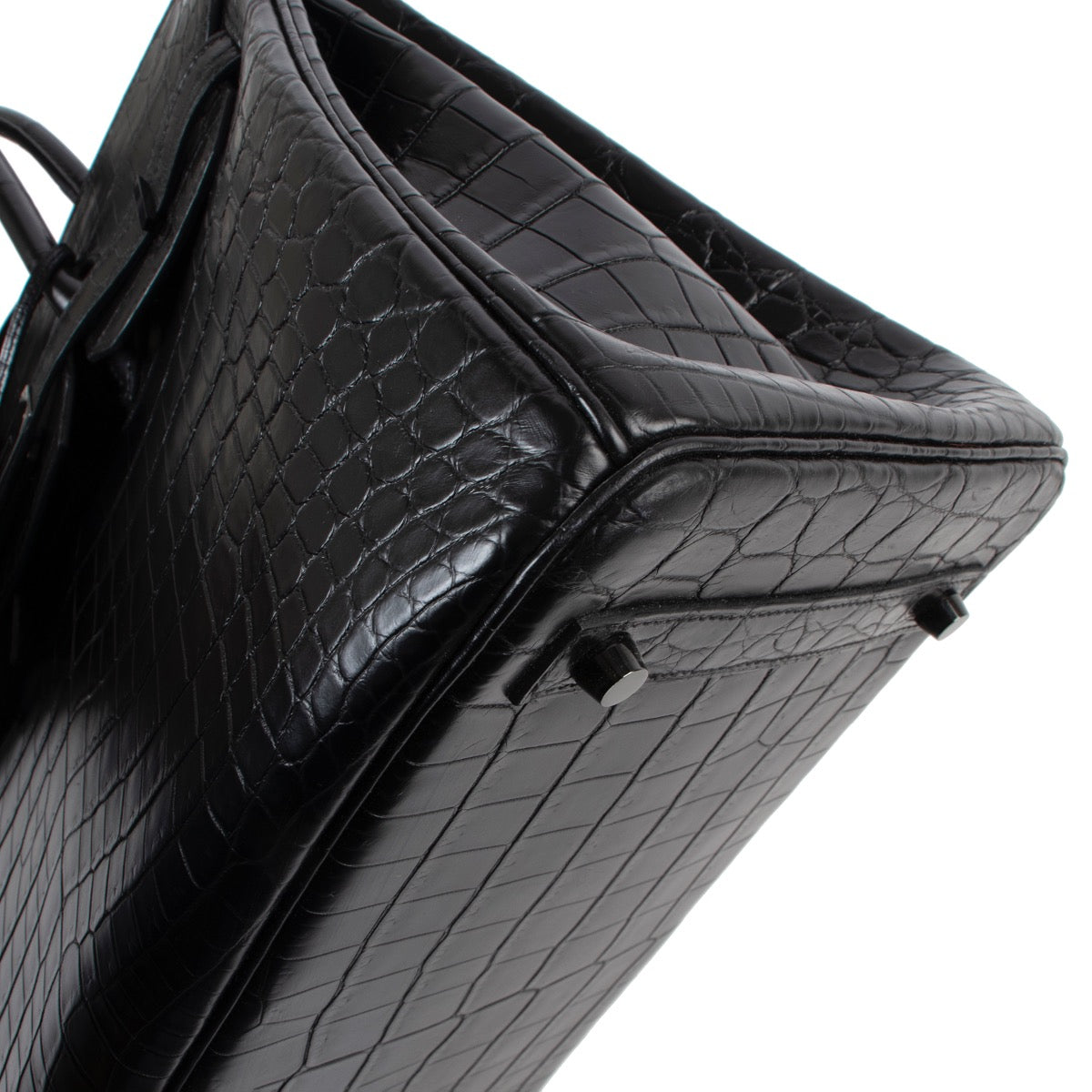 very limited Hermes *LIMITED* Birkin 35 So Black Matte Niloticus Crocodile + invoice