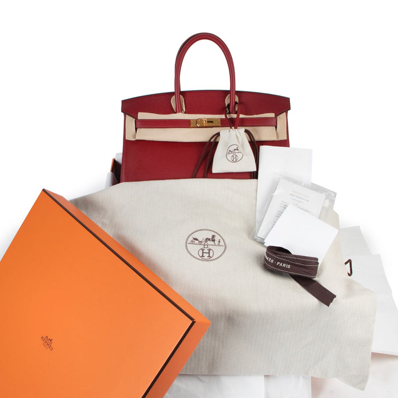 Hermes Birkin 35 Clemence Taurillon Rouge Grenat GHW