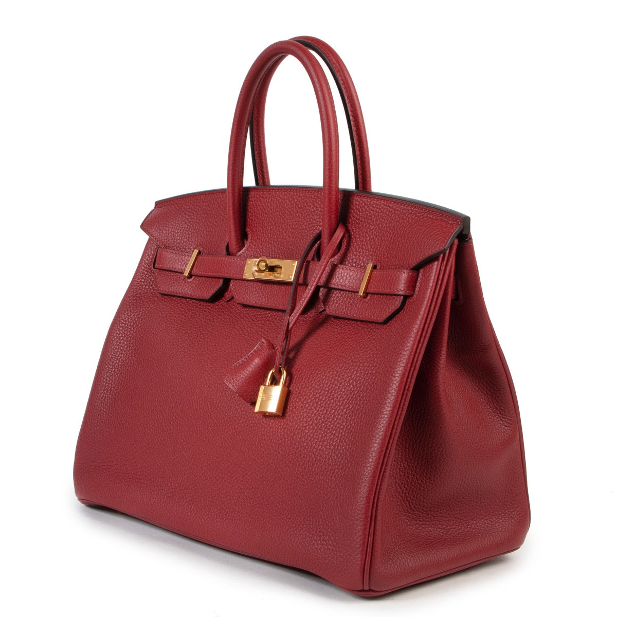 Hermes Birkin 35 Clemence Taurillon Rouge Grenat GHW