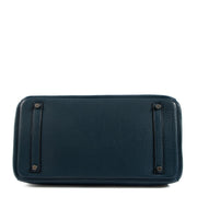 Authentic second hand Hermès Birkin 35 Bleu Colvert Palladium Hardware on www.labellov.com