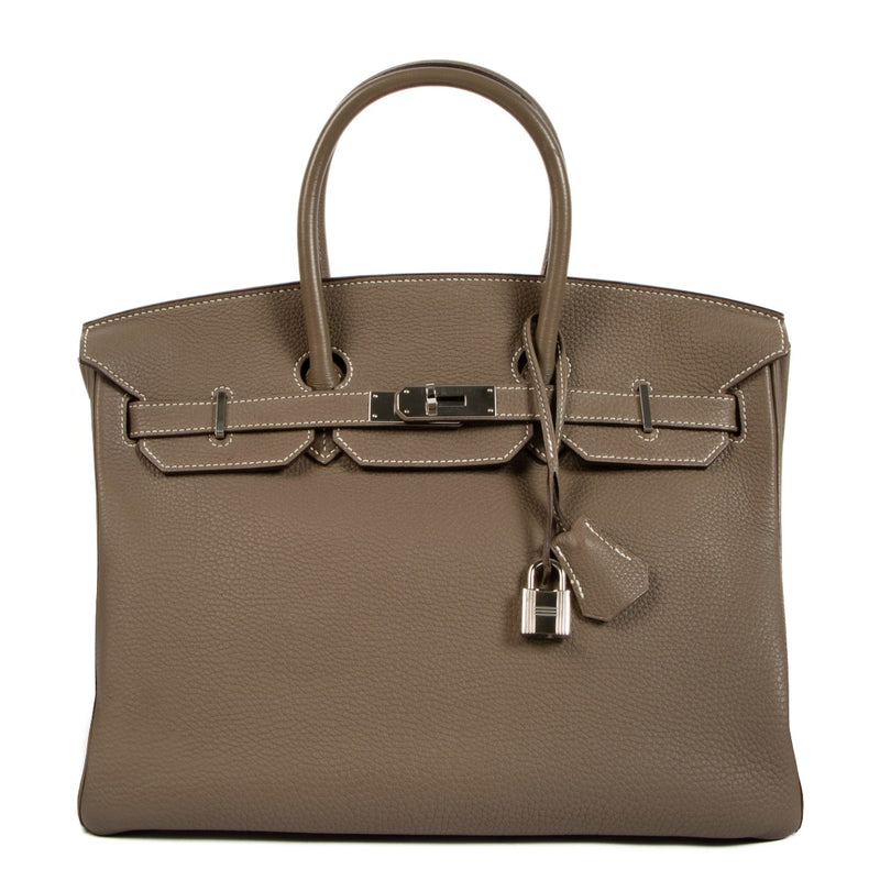 Authentic second hand Hermès Birkin 35 Etoupe Togo on www.labellov.com