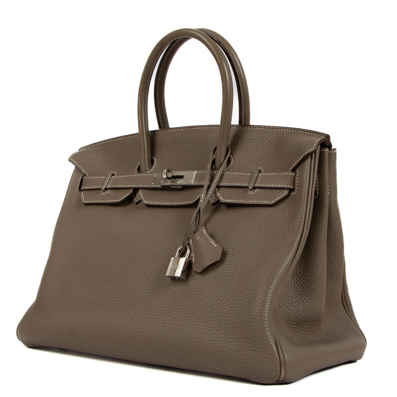 Authentic second hand Hermès Birkin 35 Etoupe Togo on www.labellov.com