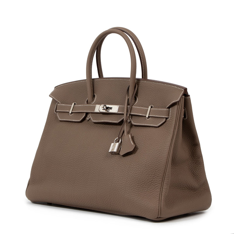 Hermès Birkin 35 Etoupe Togo Palladium Hardware