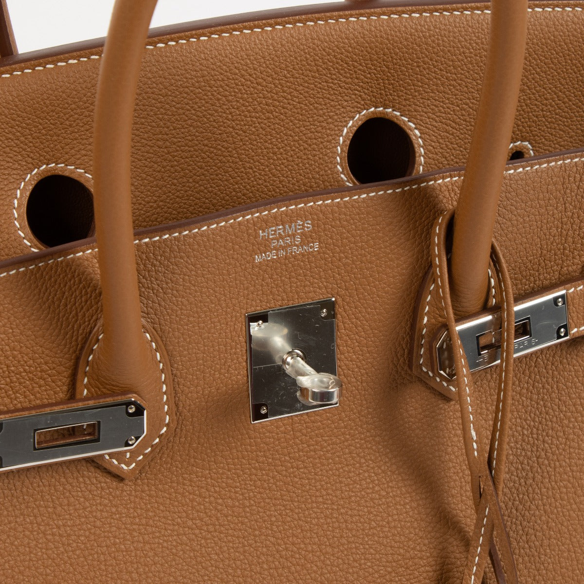 2022 Hermès Birkin Gold Togo logo stamp detailing