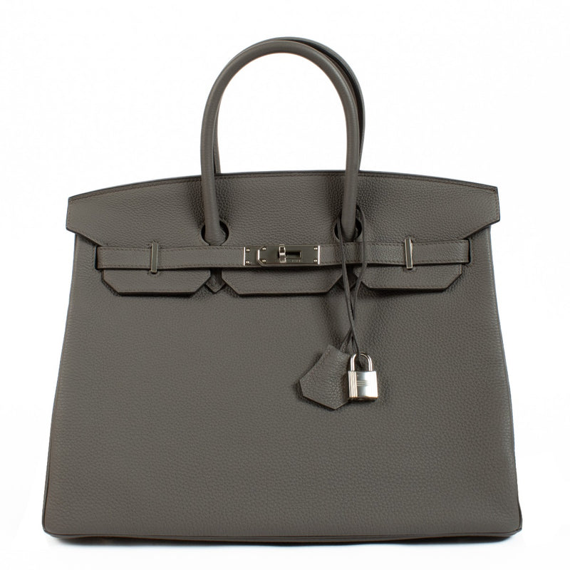 Hermès Gris Etain Birkin 35 Togo Palladium Hardware