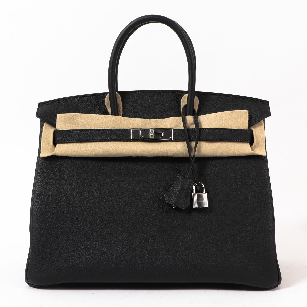 authentic second hand luxury designer hermes birkin 35 togo black by labellov