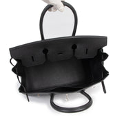 Authentieke tweedehands vintage Hermès Birkin 35 Black Epsom PHW koop online webshop LabelLOV