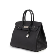Authentic second-hand vintage Hermès Birkin 35 Black Epsom PHW buy online webshop LabelLOV
