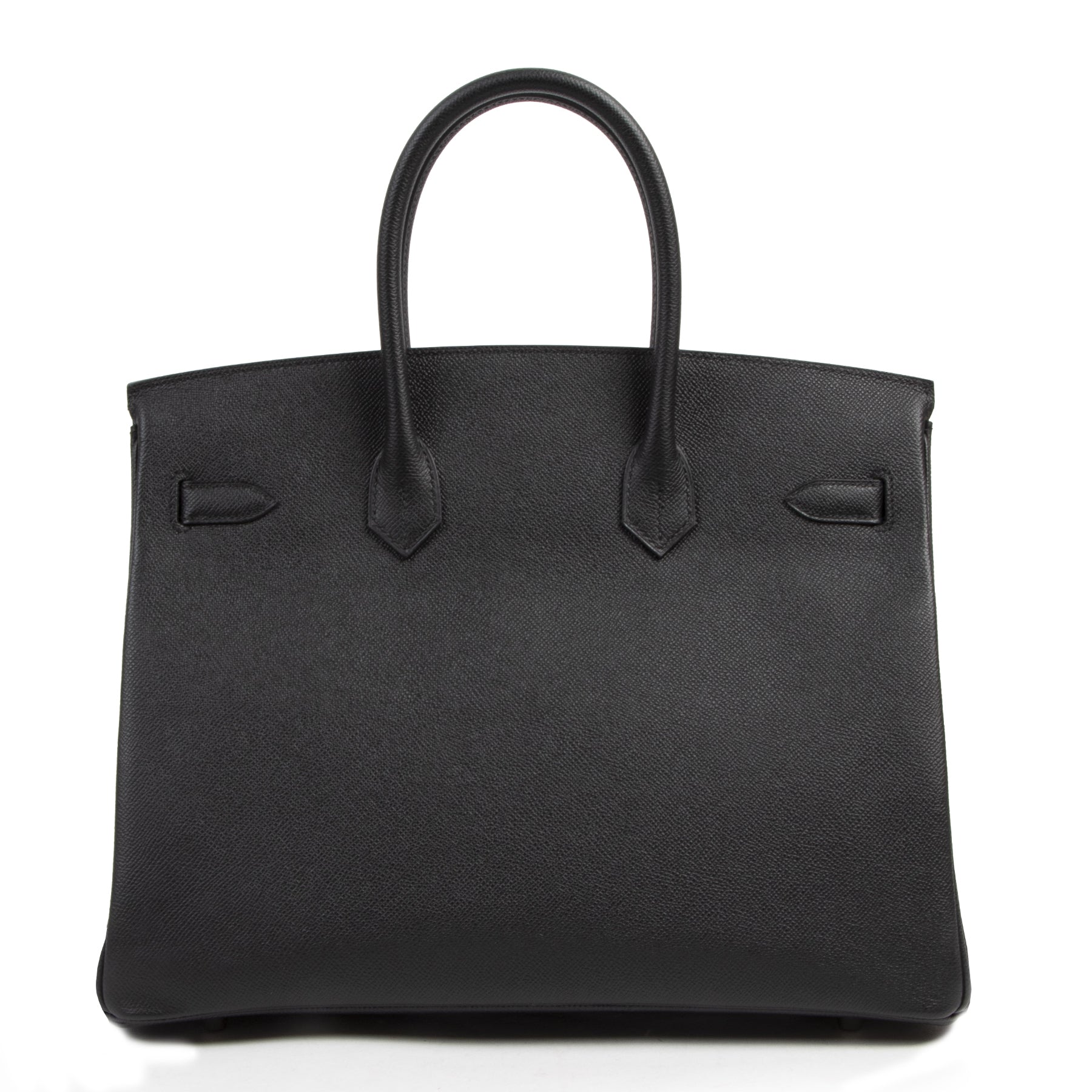 Authentic second-hand vintage Hermès Birkin 35 Black Epsom PHW buy online webshop LabelLOV