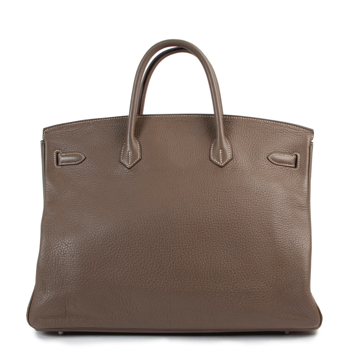 Hermès Birkin 40cm Etoupe Clemence Taurillon PHW 100% authentic