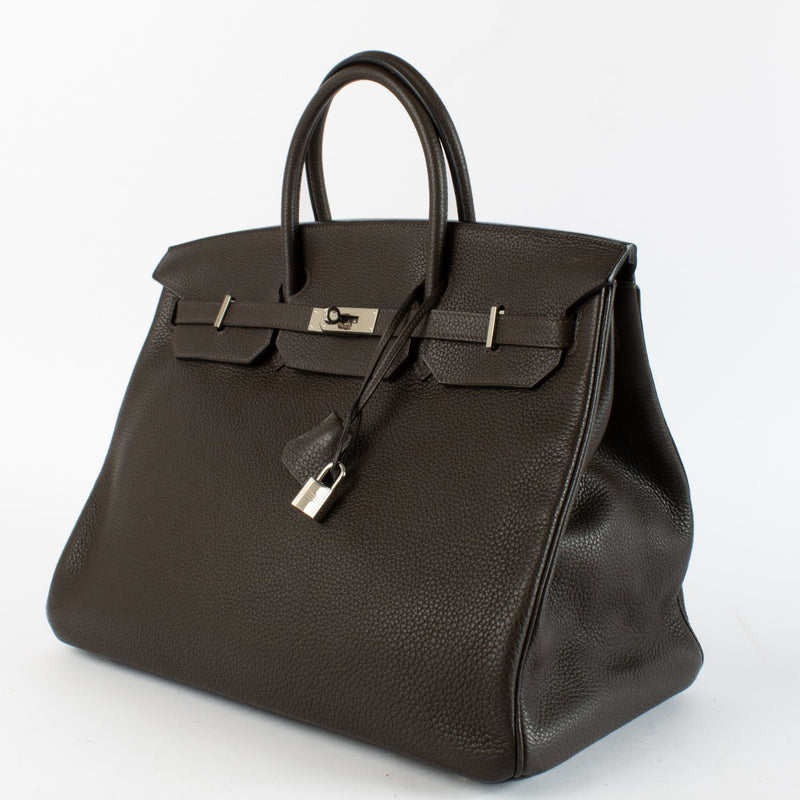 Hermès Birkin 40 Ebene Clemence PHW
