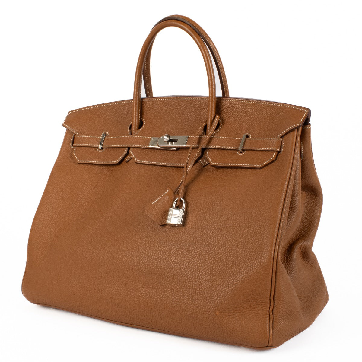 Authentic second hand vintage Hermès Birkin 40 Togo Gold PHW on www.labellov.com