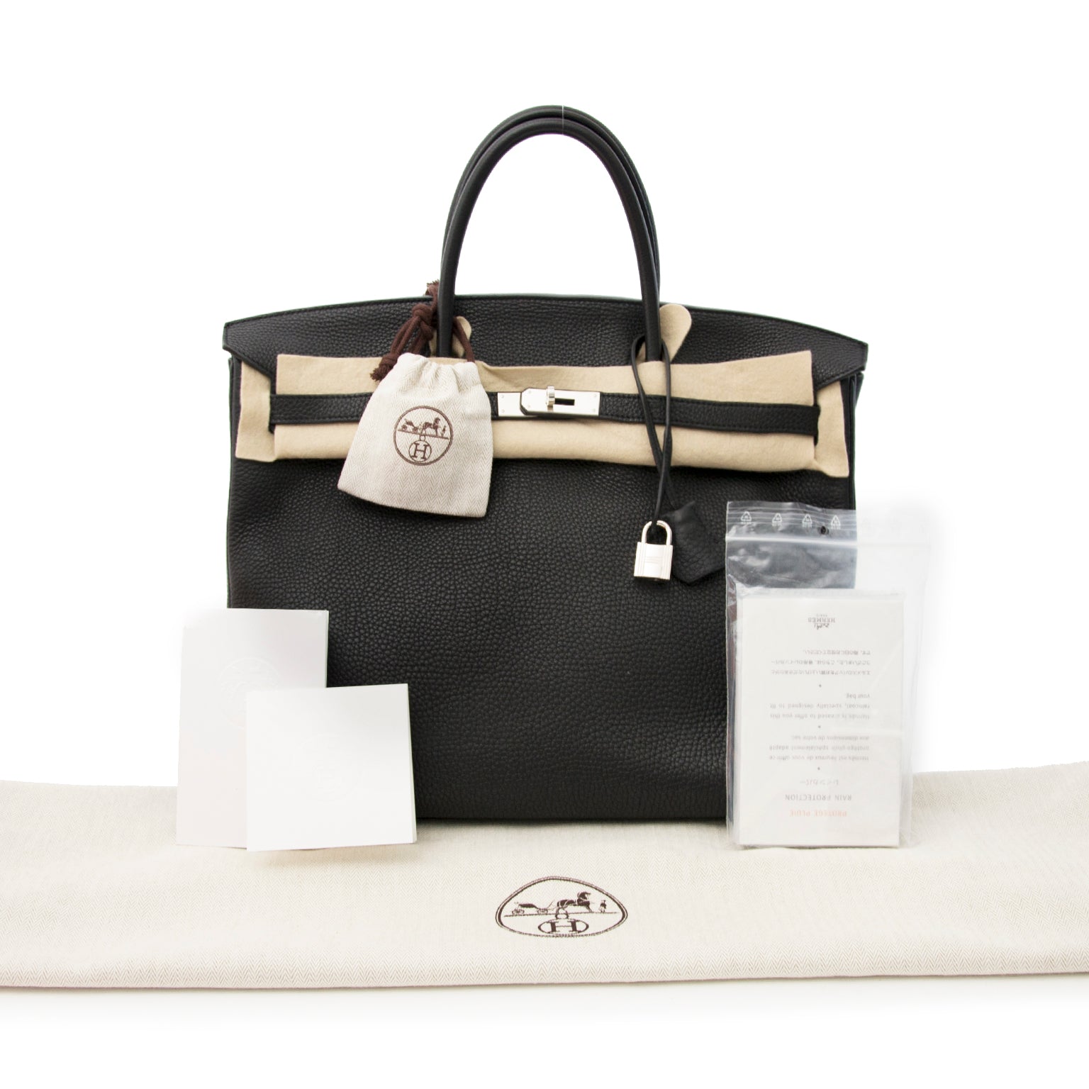 koop veilig online aan de beste prijs tweedehands Hermes Birkin 40 Black Togo PHW