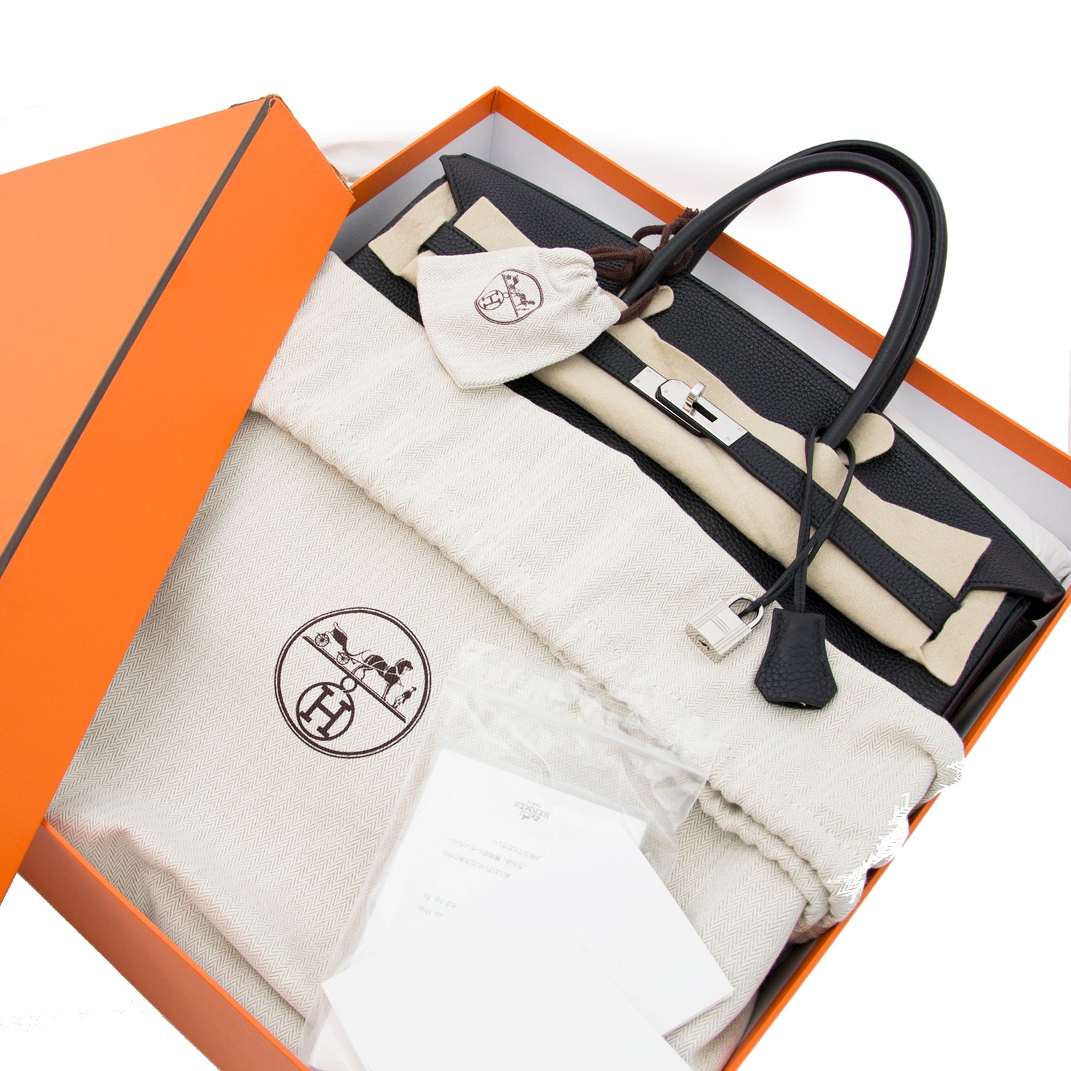 shop online at the best price your luxury koop online aan de beste prijs jou tweedehands Hermes Birkin 40 Black Togo PHW Antwerpen, België