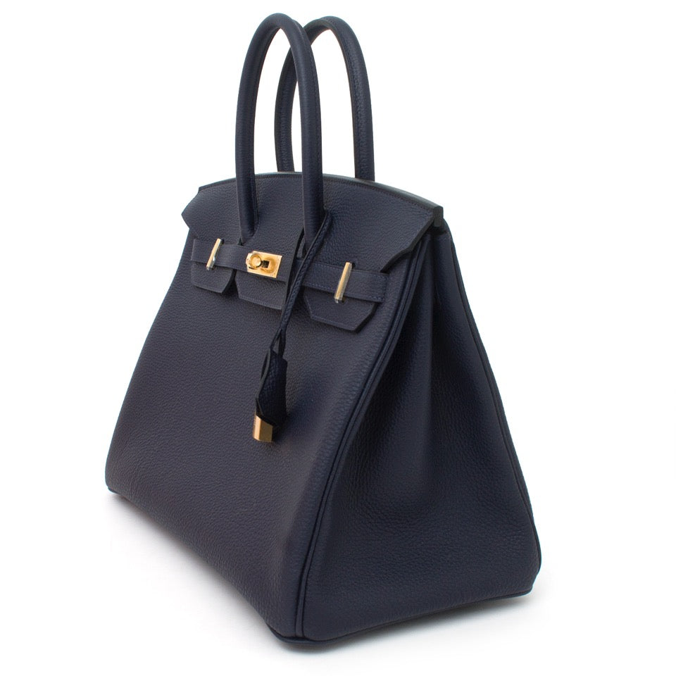 brand new 100% authentic Brand NEW Hermes Birkin 35 Togo Blue Nuit pour le meilleur prix