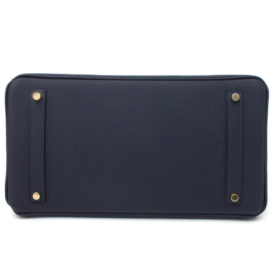 acheter en ligne seconde main sac a main Brand NEW Hermes Birkin 35 Togo Blue Nuit pour le meilleur prix