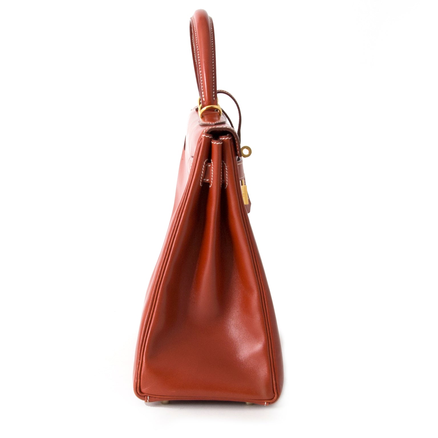 koop veilig online aan de beste prijs Hermès Kelly Brique Box Calf 35 GHW online webshop labelllov.com
