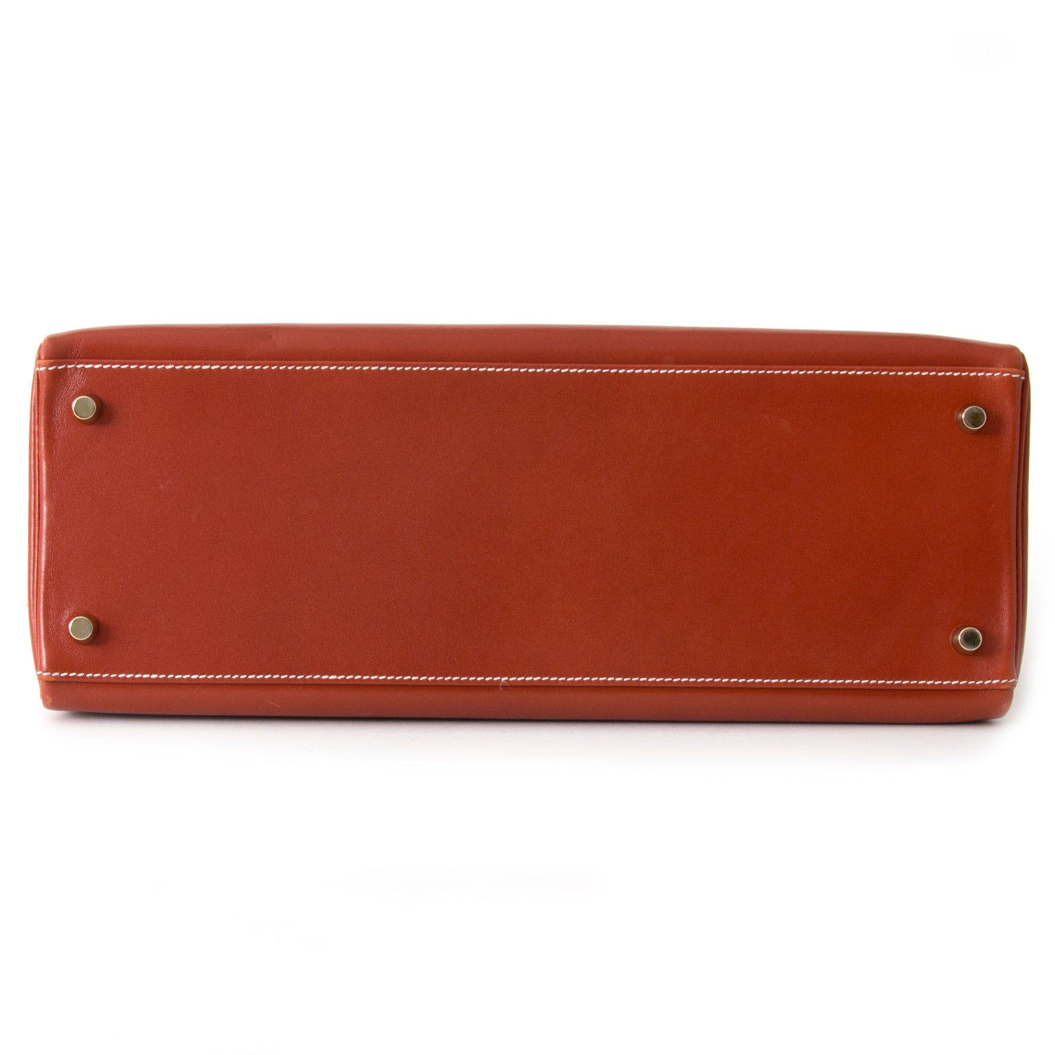 acheter en ligne pour le meilleur prix sac a main seconde main Hermès Kelly Brique Box Calf 35 GHW