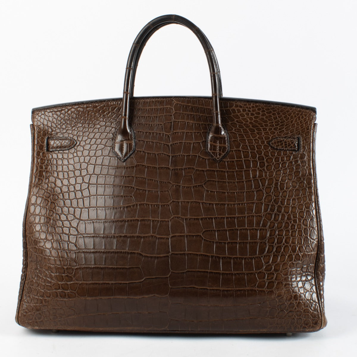 Hermès Birkin 40 Gris Elephant Mat Krokodil Porosus PHW