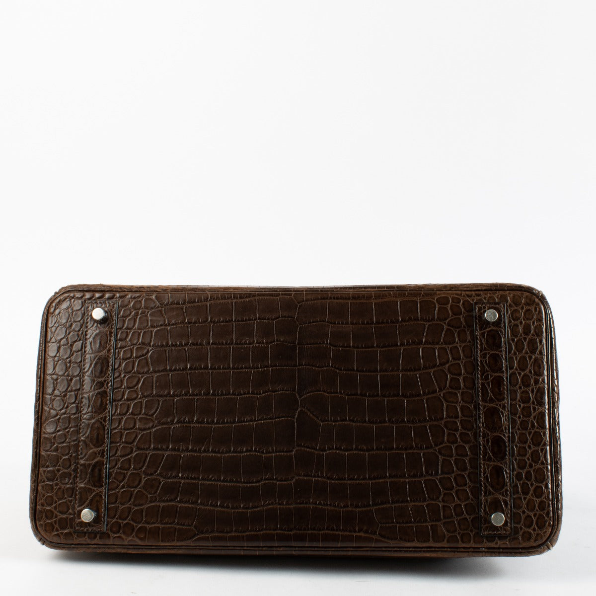 Hermès Birkin 40 Gris Elephant Mat Krokodil Porosus PHW