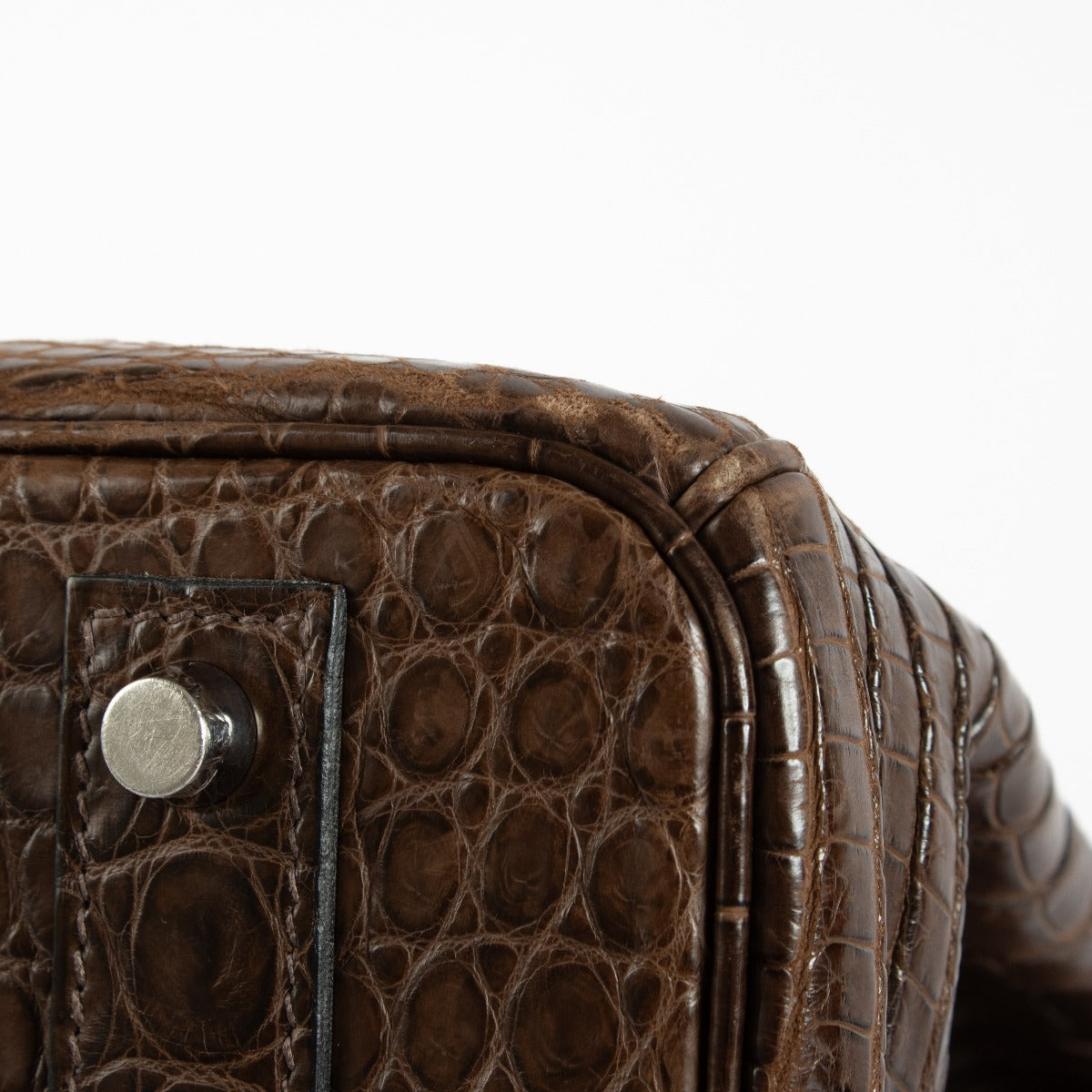 Hermès Birkin 40 Gris Elephant Mat Krokodil Porosus PHW