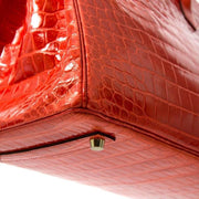 shop safe only your hermes christmas gift , wordwide shipping full set invoice included Brand New Hermes Birkin 35 Orange Poppy Porosus Lisse