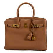 Authentic second hand Hermès Birkin 30 Gold Togo GHW on www.labellov.com