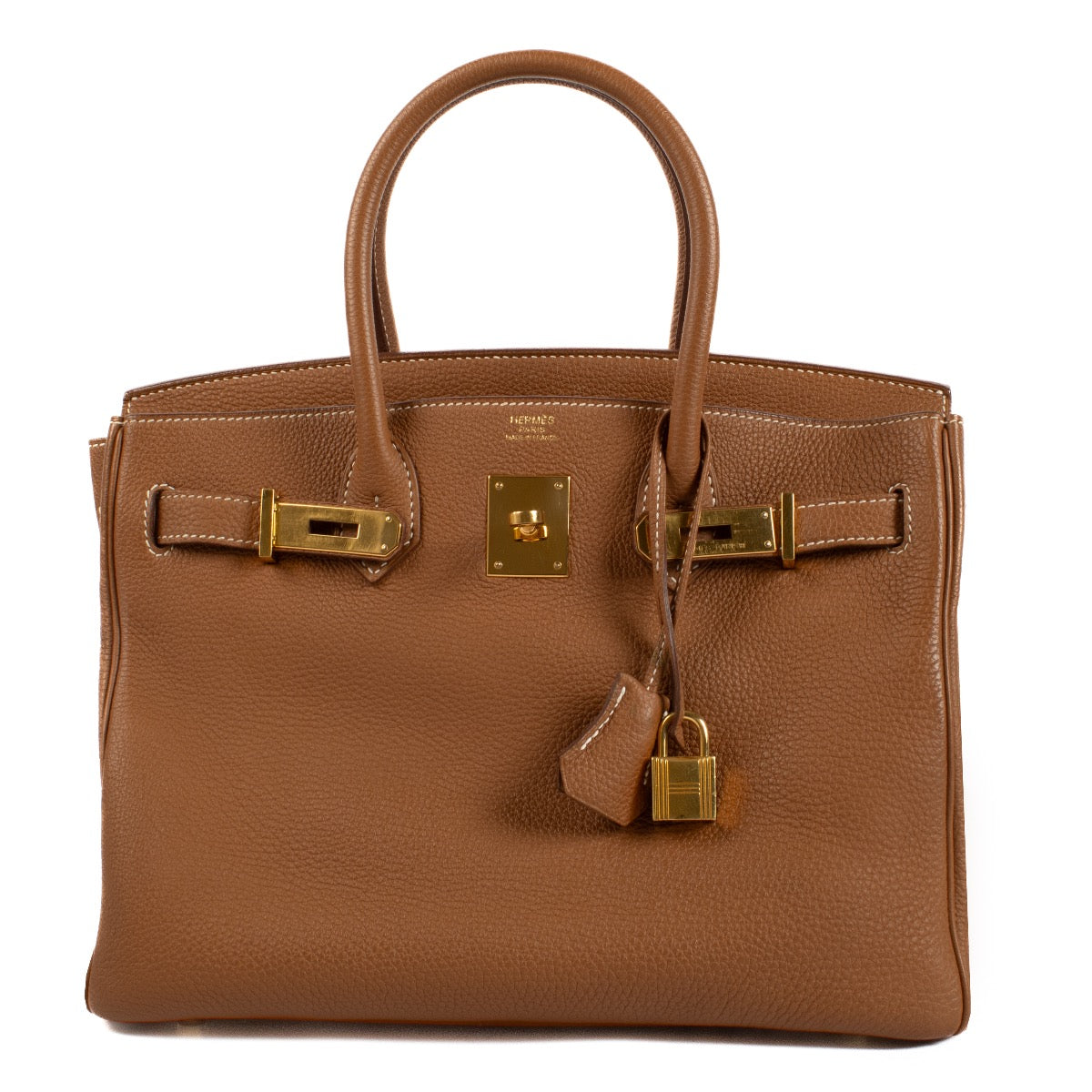 Authentic second hand Hermès Birkin 30 Gold Togo GHW on www.labellov.com