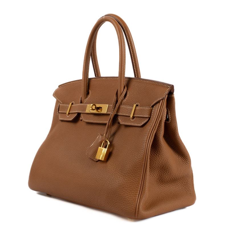 Authentic second hand Hermès Birkin 30 Gold Togo GHW on www.labellov.com
