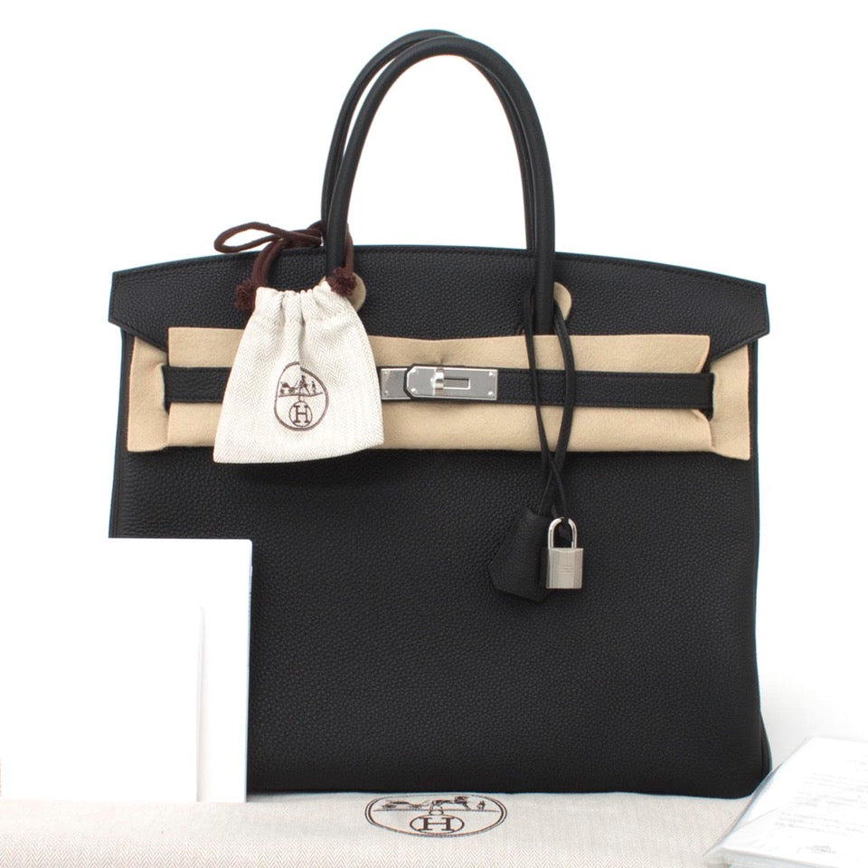 designer luxury vintage 100% authentic and secure webshop Brand New Hermes Birkin Black Togo 35 PHW