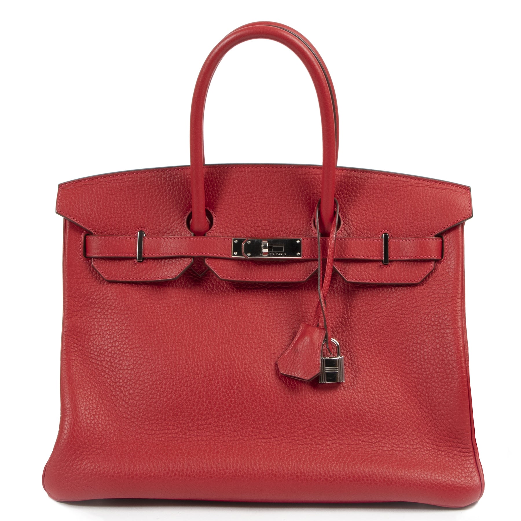 Hermès Birkin 35 Rouge Casaque Taurillon Clemence PHW for the best price at Labellov