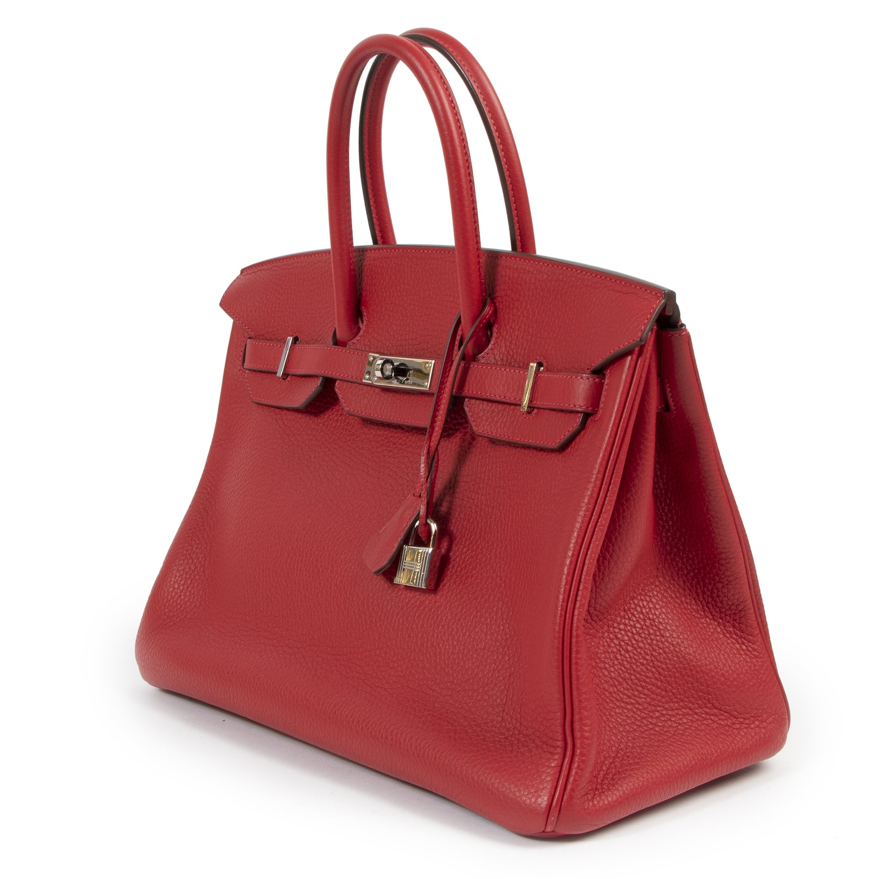 Hermès Birkin 35 Rouge Casaque Taurillon Clemence PHW te koop aan de beste prijs bij Labellov tweedehands luxe in Antwerpen