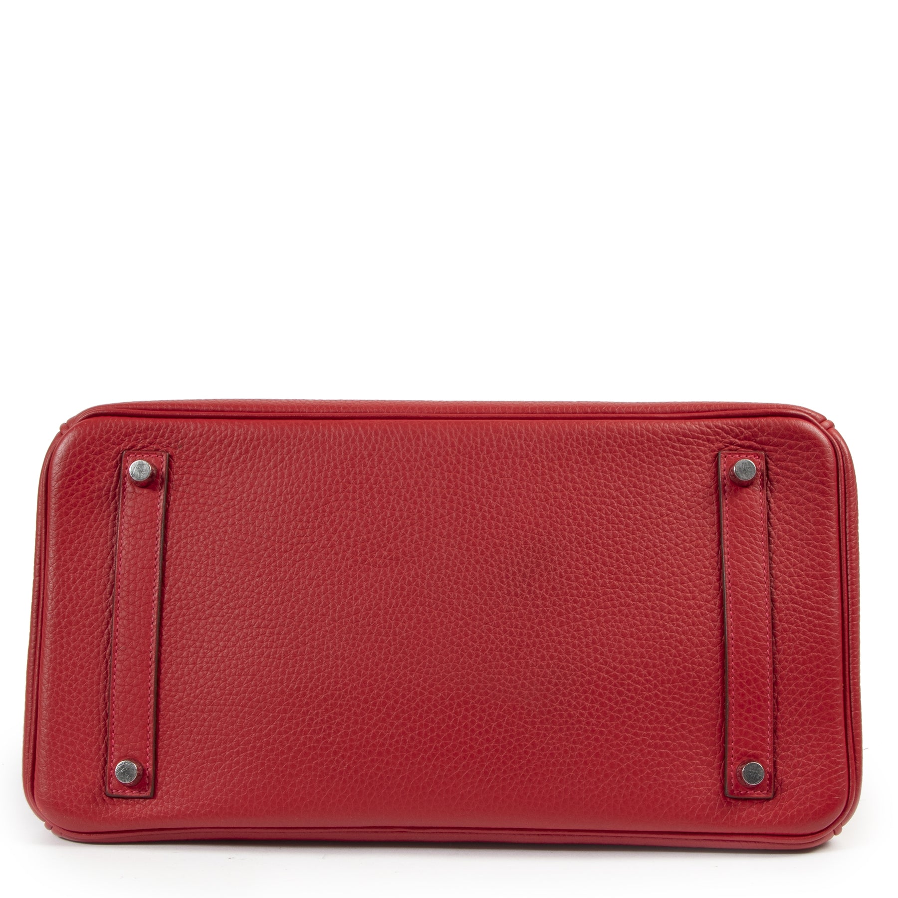Hermès Birkin 35 Rouge Casaque Taurillon Clemence PHW skip the waiting list and buy immediately online at Labellov