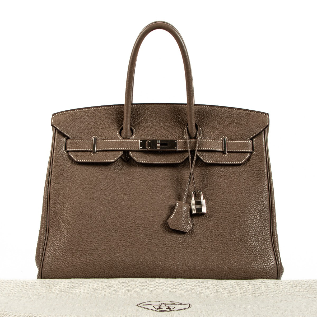 Authentic second hand Hermès Birkin 35 Etoupe Togo on www.labellov.com